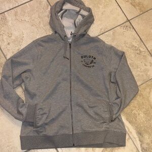 Duluth Trading Co Heather Gray Zip-Up Hoodie